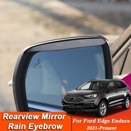 Car-styling For Ford Edge Endura 2021-PresentCarbon Fiber Rearview Mirror Eyebrow Rain Shield Anti-rain Cover External Accessory