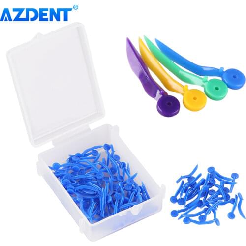 100pcs/box Dental Disposable Wedge with Hole All 4 Sizes Tooth Gap Wedge Non-toxic Medical Grade Plastic Dentist Materials