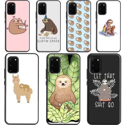 Cute Lovely Cozy Sloth Animal Phone Case For Samsung Galaxy S21 Ultra S20 FE S10E S8 S9 S10 Plus Cover For Note 10 9 20