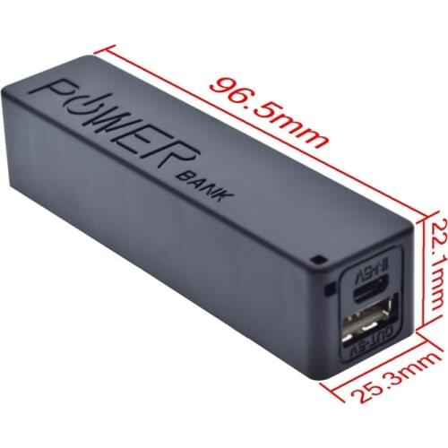 USB Power Bank Case Kit 18650 Battery Charger DIY Box Shell Kit Black For Arduino