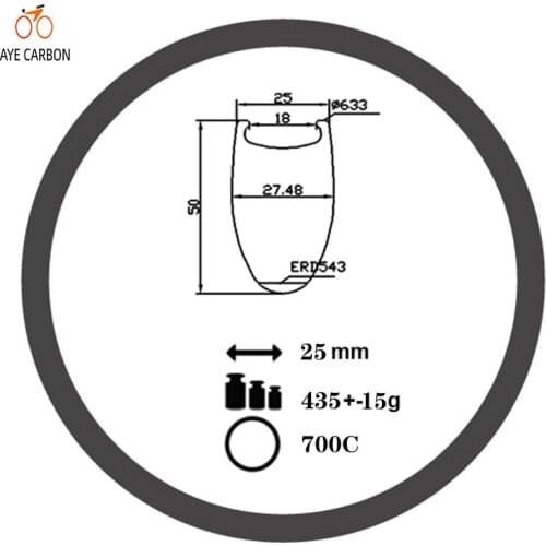 700C carbon fiber road rim super light version 50mm deep clincher rims UD 3K matte rim brake basalt brake surface high TG resin