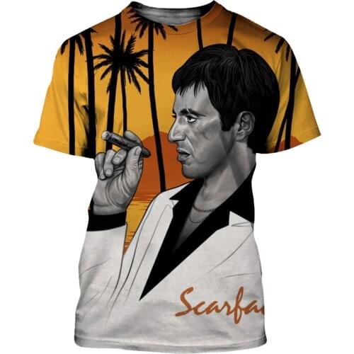 2021 Scarface Men/women New Fashion 3D Printed T-shirts Casual Harajuku Style Tshirt Streetwear Tee