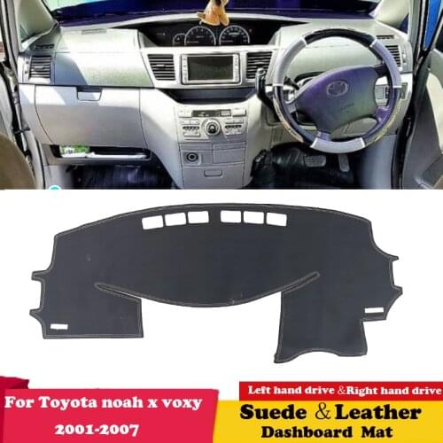 For Toyota Noah x Voxy r60 2001 2002 2003-2007 Leather Dashmat Dashboard Cover Pad Dash Mat Carpet Car-Styling Accessories Suede