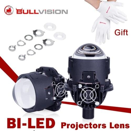 2Pcs Bi LED Projector H4 H7 9005 9006 Light MINI Auto Bi LED Projector lens Headlight Hi/Lo Beam 90W 6000k 25000LM HID Led Bulbs