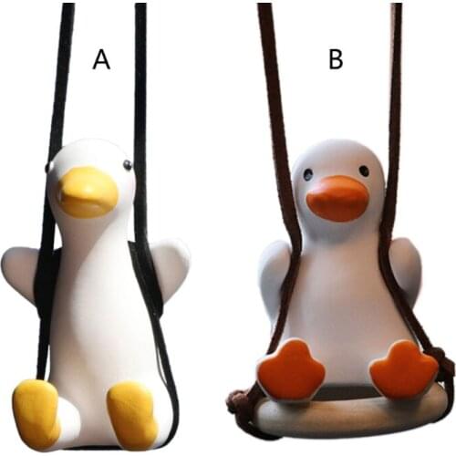 Little Duck Swing Pendant with Hanging Rope Car Ornament Bag Personal Belongings Bring Good Luck Fancy Home Decoration F19A