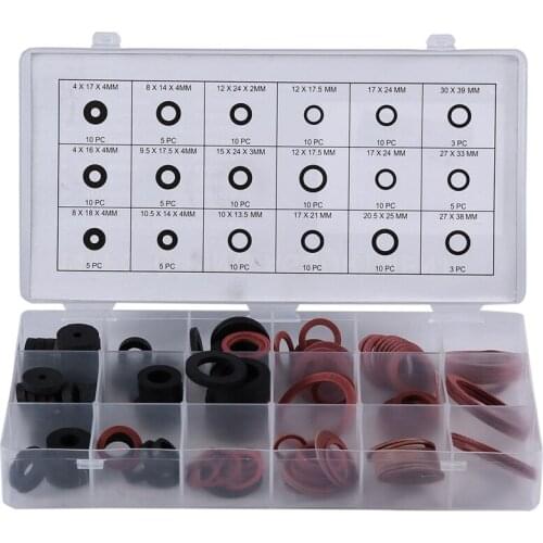 New 141Pcs Flat Rubber O-Ring Seal Hose Gasket Rubber Washer for Faucet Grommet 18 Different Sizes