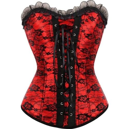 6XL Womens New Shapewear Simple Lace Fabric Shapewear Double Adjustment Sexy Shapewear Gothic Corset