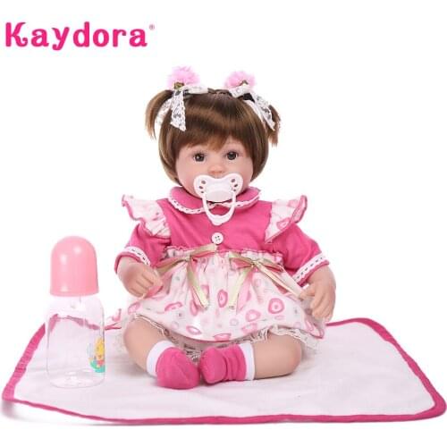Adorable bebe reborn Soft Silicone Reborn Baby Doll 40 CM Lifelike toys for children lol girls princess doll Kaydora