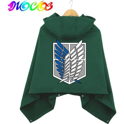 DIOCOS Attack on Titan Cloak Levi Cosplay Costumes Anime Shingeki no Kyojin Winter Cape Scouting Legion Thicken Cloak