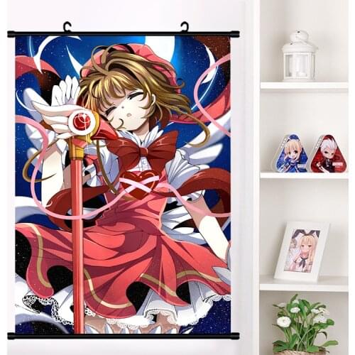 Anime Cardcaptor Sakur CERBERUS Wall Scroll Mural Poster Wall Hanging Poster Otaku Home Decor Collection Gifts dropshipping