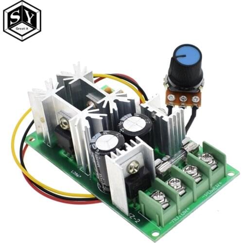 Great IT DC 10-60V Motor Speed Control Regulator PWM Motor Speed Controller Switch 20A Current Regulator High Power Drive Module