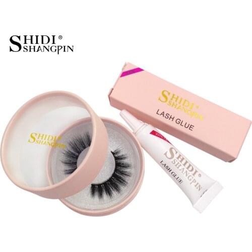 SHIDISHANGPIN 1 pair 3d mink lashes full strip lashes eyelashes natural long, waterproof false eyelashes glue kit #70 kit