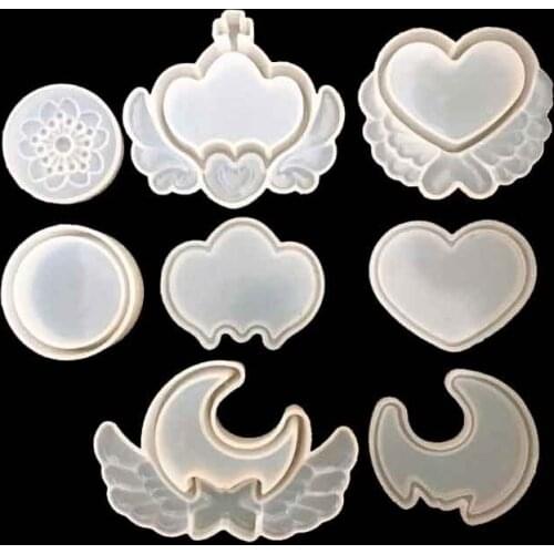 Crystal Drop Gel Mold Love Crown Moon Flower Silicone Mold