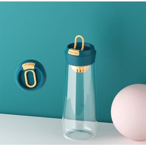 500ml tea infuser foldable water bottle bpa free cute waterbottle plastic bottles for drinks kawaii smart crystal drinkware