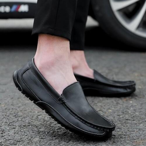 Shoes For Men Casual Zapatos Hombre Casual Leisure Shoes Men Causal For Leather Fashion Black Man Spring Mens Casuales