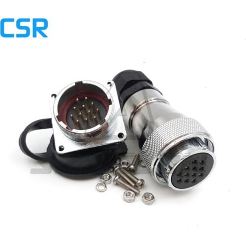 WF28 serie 12 pin waterproof connector IP67 socket male, plug female connector, Mechanical power cable panel mount connector