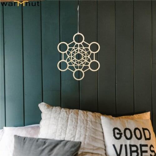 WarmHut 1 Pc Sacred Geometry Crystal Grid Bases Flower of Life Crystal Grid Board Spiritual Decor for Art Yoga and Meditation