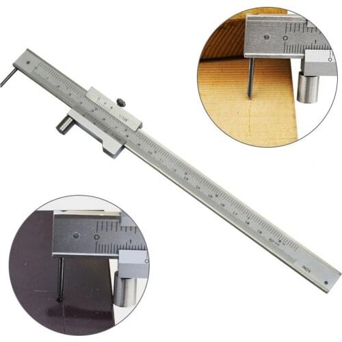 Parallel Scribe Calipers 0-200mm Stainless Steel Vernier Calipers Scriber Needle Parallel Ruler Measuring Instrument Tool