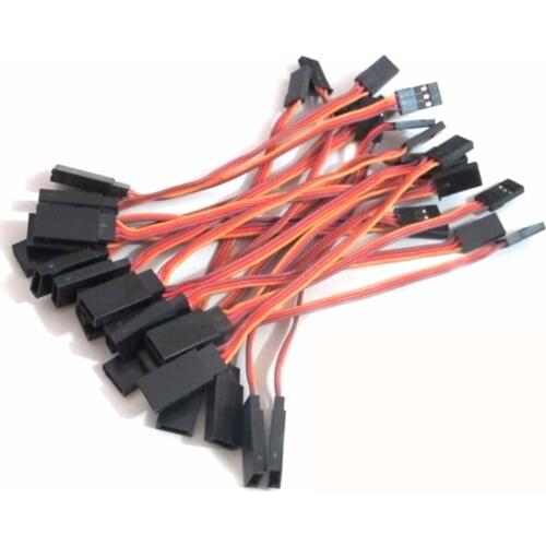 10pcs 100mm 150mm 300mm 500mm 1000mm Servo Extension Cord Cable Lead Wire JR Futaba 26AWG