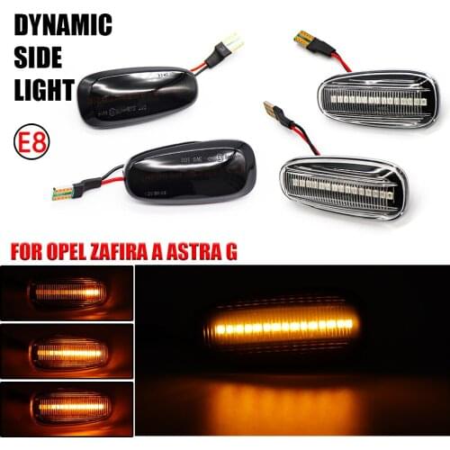 2Pcs Dynamic Blinkers LED Side Marker Turn Signal Light Repaeter Auto Car Assessories For Opel For Zafira A 99-05 Astra G 98-09