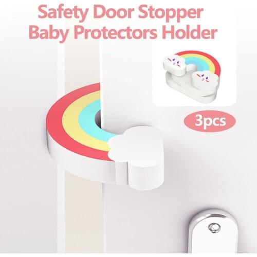 3pcs EVA Cartoon Cloud Door Stop Stopper Holder Jammers Safety Guard Finger Protect Safety Lock for Baby Children Kids