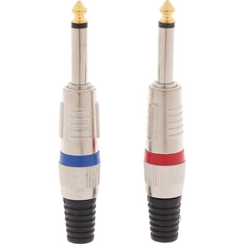 6.35 Mono Audio Plug Sophomore Core Jack Audio Connector 6.35 Mm Plug