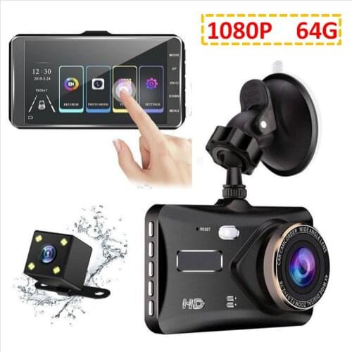 4.0'' 2 Lenns Car DVR Dash Camera Video Recorder Rear View Auto Registrator With Two Cameras 2021 Dash Cam car camera recorder