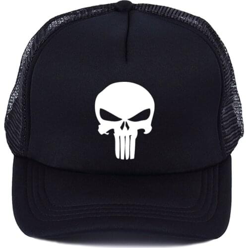The Punisher Baseball Caps summer Women Men Printed Skull Adjustable Snapback Hats Skeleton Sniper Tactical hat Mesh Cap