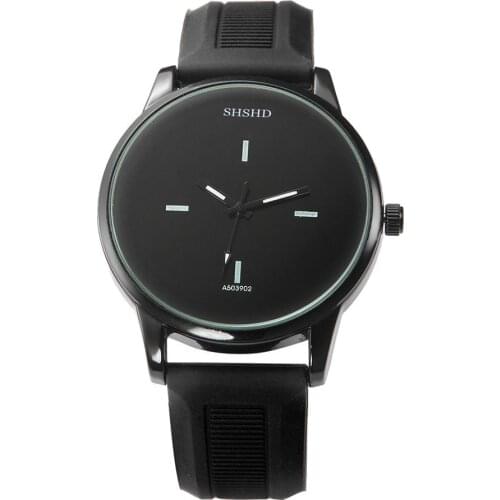 Harajuku Style Unisex Watch Trend Large Dial Simple Black and White Couple Personality Trendy High School Student Quartz Watch