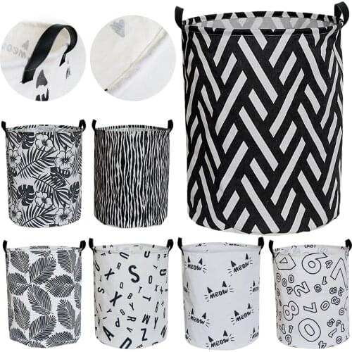 Canvas Waterproof Laundry Organizer Basket Large Capacity Laundry Hamper Dirty Clothes Storage Bag Toy Home Storage Bin