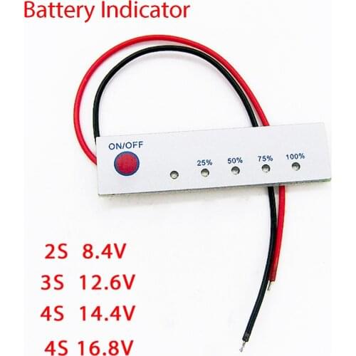2S/3S/4S BMS Li-ion Battery 18650 Lithium Battery Capacity Indicator Display PCB Module Power Level Tester LCD Charge Discharge
