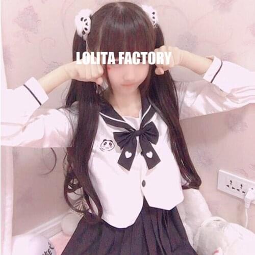 College wind suit Japan PANDA HEAR JK uniforms soft sister skirt Kansai sailor suit long-sleeved student school uniform jkx115