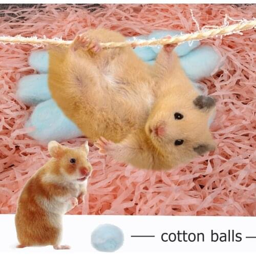 Small Cotton Balls Cute Cage House Filler Hamster Colorful Warm Rat Mouse for Household Animal Rat Mouse Decoration