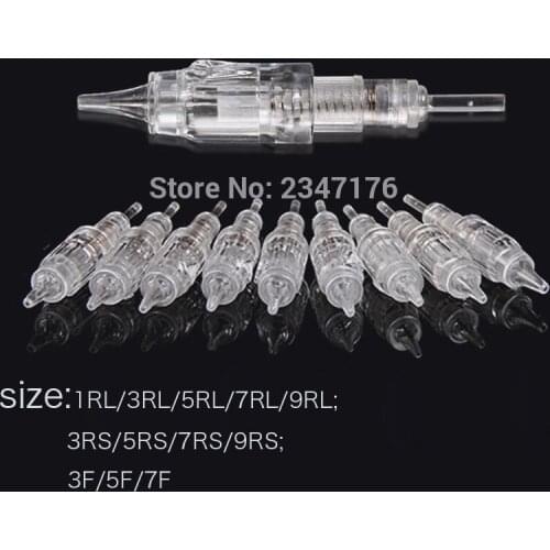 10pcs 1RL Permanent Makeup machine Needels Micro Needles eyebrow lips eyeliner tattoo gun machine tattoo needles