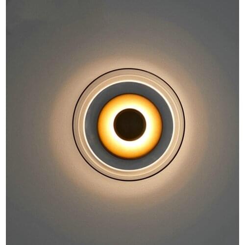 Scandinavian Style Design Led Wall Lamp Mirror Apply Living Room Accessories Bedside Bedroom Home Decor Indoor Lighting Fixtures