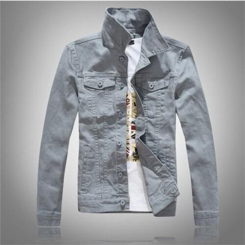 2019 New Bomber Cowboy Casual top coat Solid Mens Denim Mens Jean fashion brand Jackets Plus Size 4XL Men High-grade Jacket