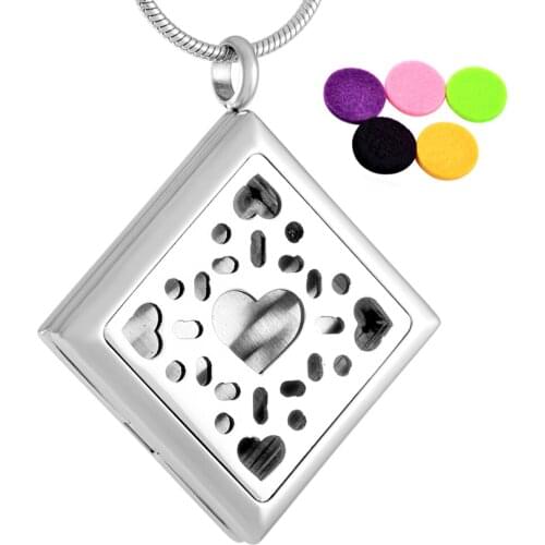 MJP0036 Heart Essential Oil Diffuser Necklace Young Living Enjoy Aromatherapy DIY With Free Pads