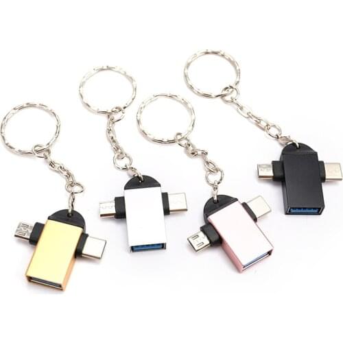 For Android Type-C 2-in-1 OTG Adapter Otg Type C Cable For Xiaomi Tablet Hard Disk Drive Flash Disk USB Mouse Converters