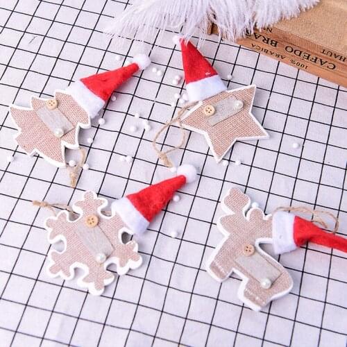 Christmas tree decoration Christmas childrens room wall ceiling creative Pentagram snowflake pendant