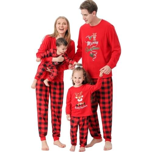 Christmas Family Matching Clothes Family Pajamas Sets 2021 Xmas Clothes Adult Kids Pajamas Set Baby Romper Sleepwear Homewear