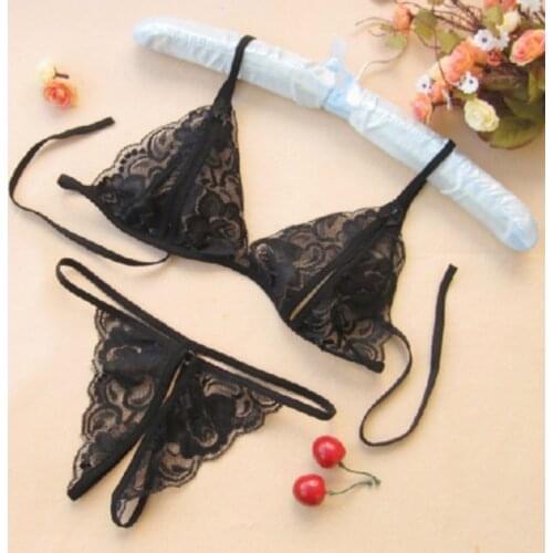 Sexy Lingerie Erotic Flirting Transparent For Couple Adult Games Open File Milk Lace Sexy Underwear Bra+t Pants Sex Toys Lace