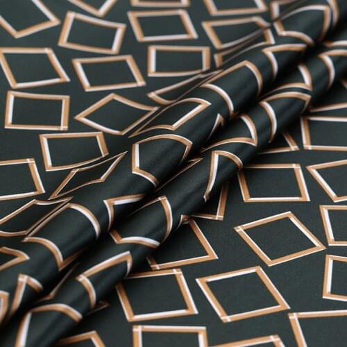 Newlower silk printed fabric silk fabric 19mm silk stretch satin fabric 1108cm wide dress shirt diy cloth hot wholesale