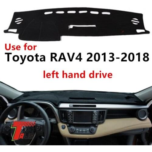TAIJS Factory non reflective Fashion Polyester Fibre Car Dashboard Cover For TOYOTA RAV4 2013-2018 Left hand drive