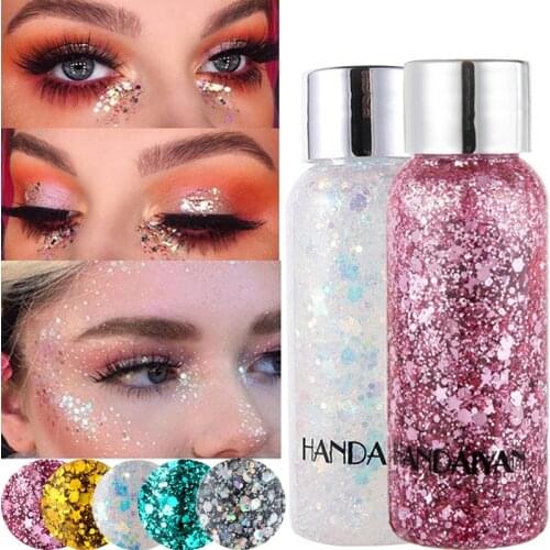 9 Colors Eye Shadow Sequins Waterproof Eye Glitter Face Body Sequins Shimmer Sequins Eye Shadow Glitter Gel Eyes Makeup Cosmetic