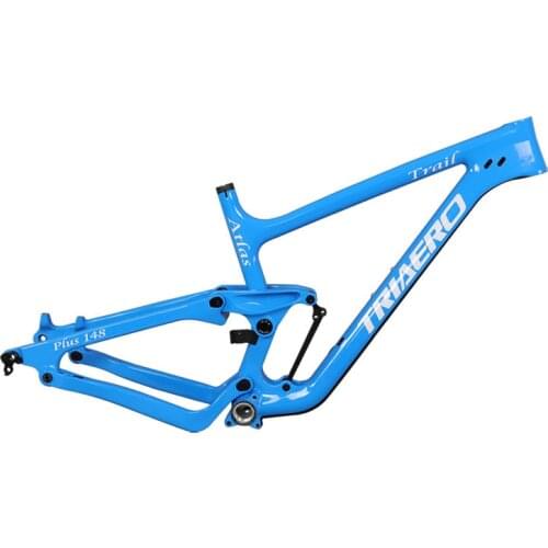 Carbon fiber full suspension MTB 27.5er Plus 200*51mm Rear Shock with blue painting
