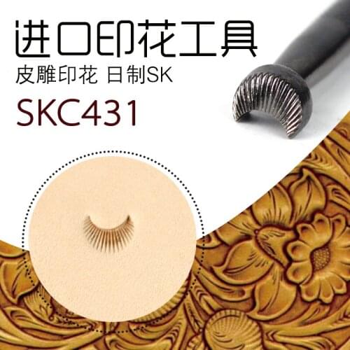 Japan Imported Carft High-quality Handmade Leather Goods DIY Leather Carving Printing Tools Along Grain Advanced Series SKC431