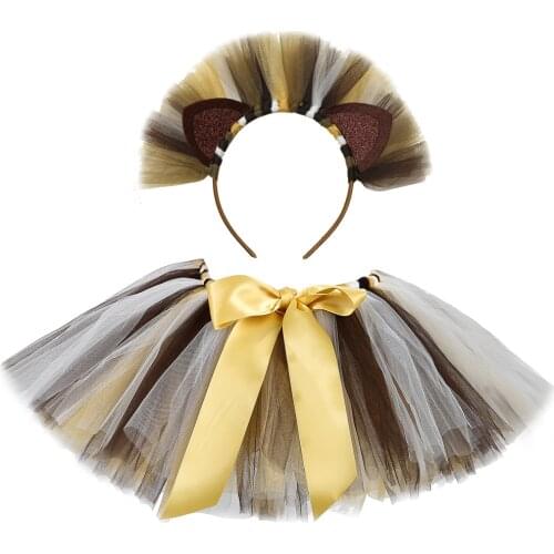 Animal Lion Girl Tutu Skirt for Kids Christmas Halloween Costumes Toddler Baby Girls Fluffy Tutus Children Tulle Skirts Outfits