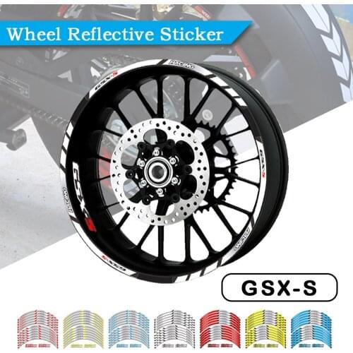 12 Strips Stickers Motorcycle Decals Reflective Waterproof Wheel Decals For SUZUKI GSX-S 1000 GSXS 1000F GSX S 1000 F GSX-S