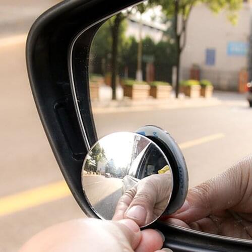 360 Degree HD Blind Spot Mirror For Car Reverse Frameless Ultrathin Wide Angle Round Convex Rear View Mirror Car Accessories