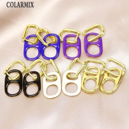6 Pairs Enamel earrings Can rings earrings dangle earrings New design Mix coloa Geometric earrings for women51668